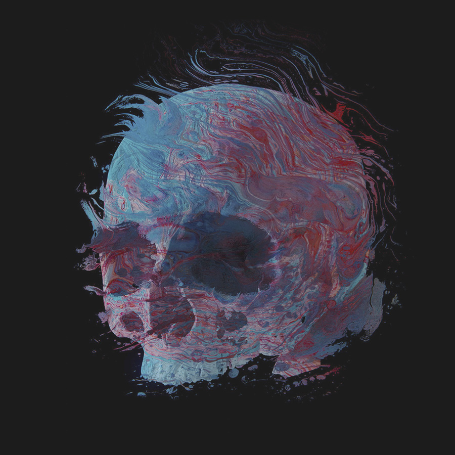 painted skull artwork by Ash Farrand