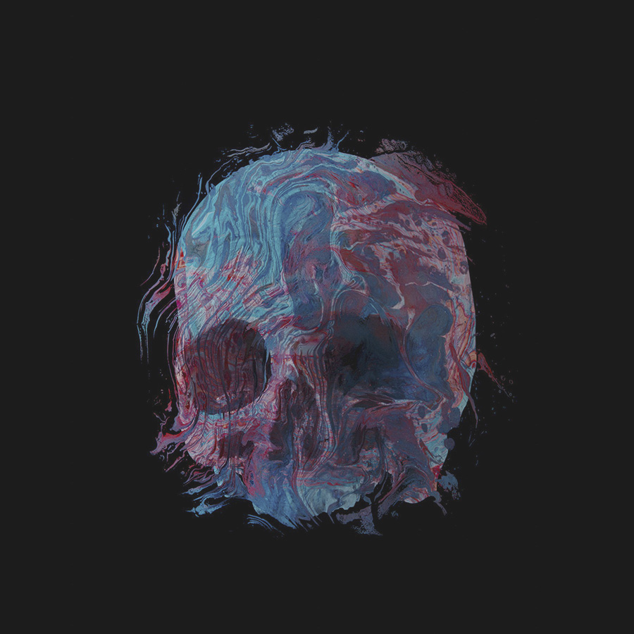 painted skull artwork by Ash Farrand
